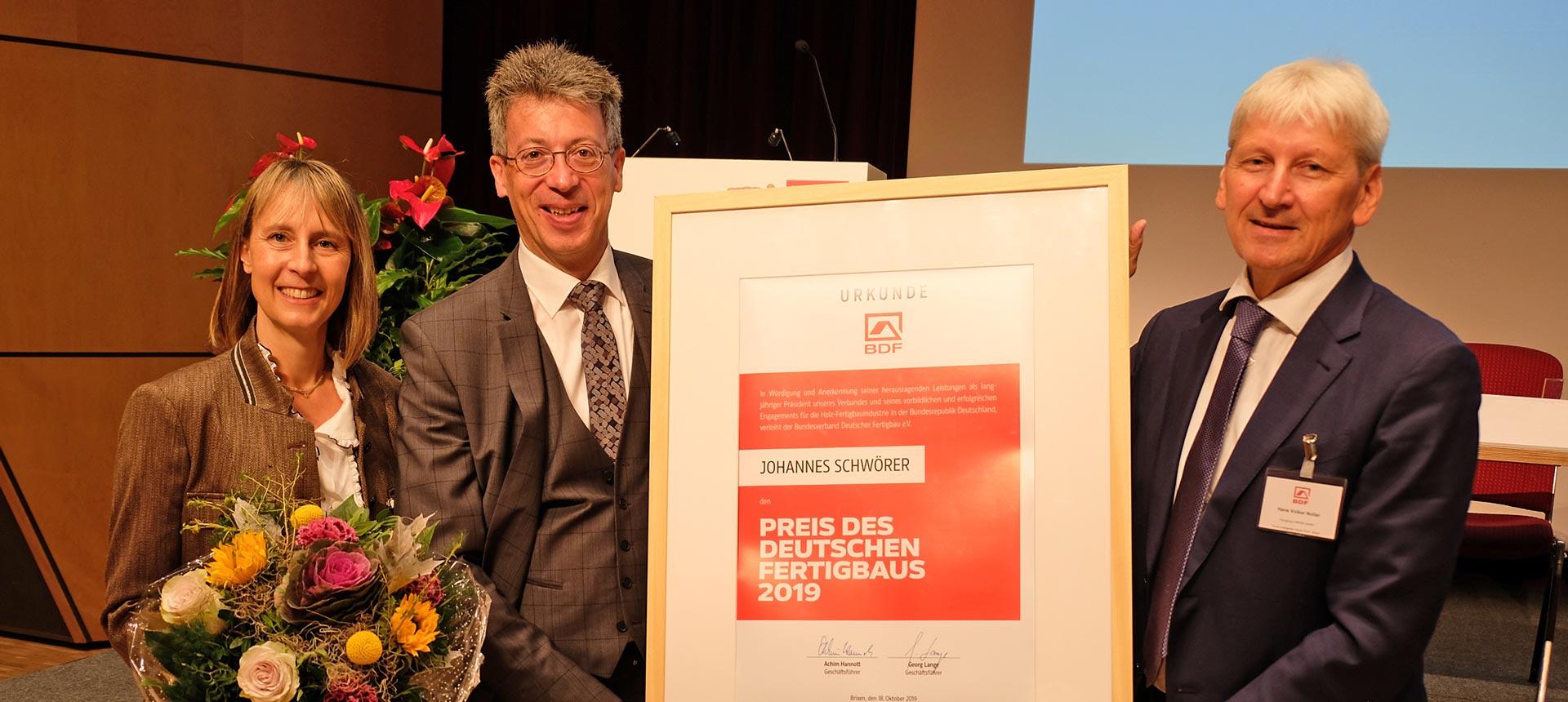 BDF Preis für Johannes Schwörer