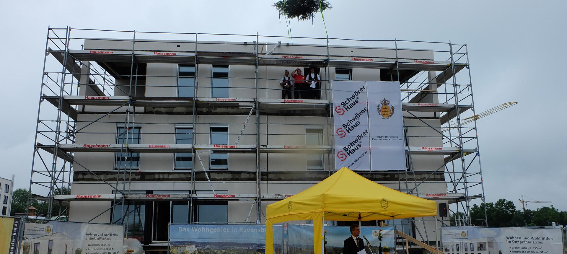 Richtfest 39.000 Schwörer-Haus in Ravensburg